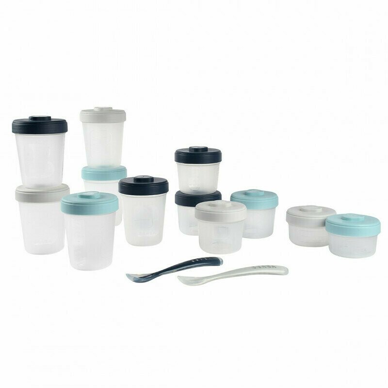 Beaba - set recipiente storm 2x90 ml, 4x150 ml, 6x250 ml, 12 buc