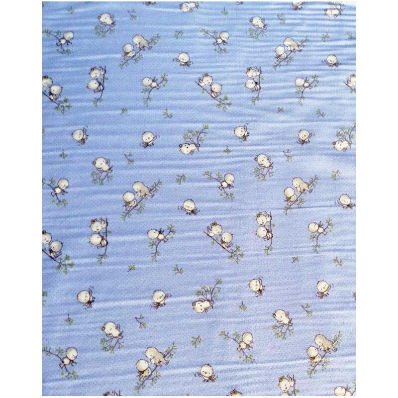 Deseda - set 2 cearsafuri din finet 120x60 cm - pasarele albastre