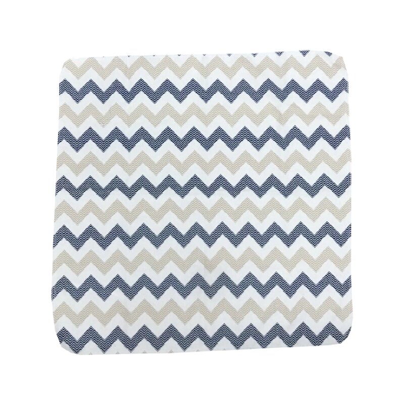 Deseda - set 2 cearsafuri din finet 120x60 cm - zig zag albastru