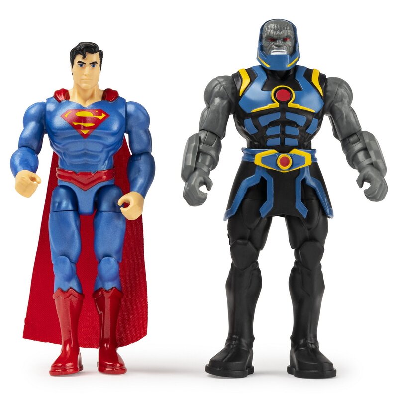 Spin Master - Set figurine Superman si Darkseid , DC Universe , Cu 6 accesorii, Flexibil