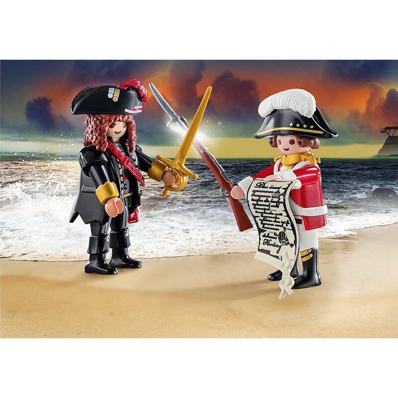 Playmobil - set figurine pirat si soldat 2 piese