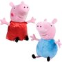 Play by play - Set 2 jucarii din plus George 27 cm & Peppa Pig cu rochie rosie din satin 25 cm, Peppa Pig - 2