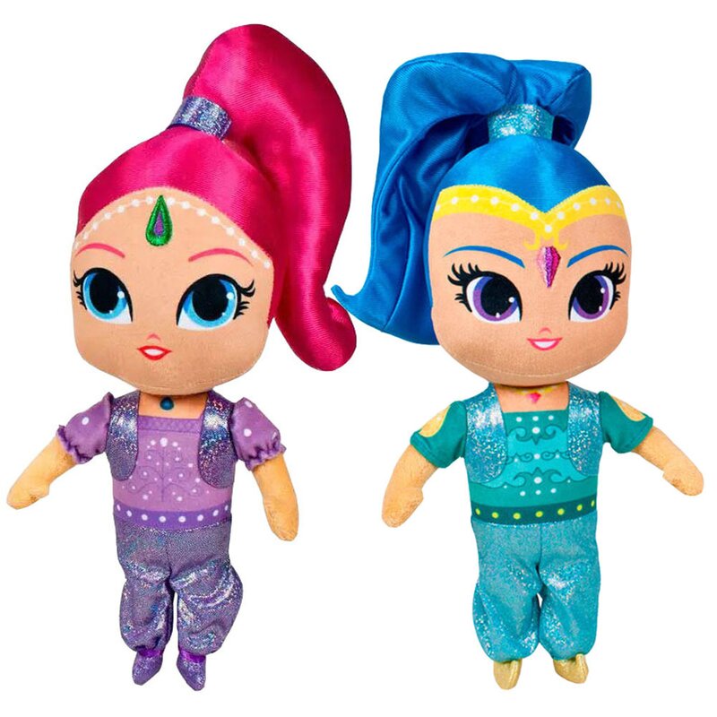 shimmer si shine dublat in romana online Play by play - Set 2 jucarii din plus si material textil Shimmer & Shine 30 cm