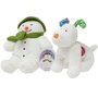 Rainbow designs - Set 2 jucarii din plus Snowman 16 cm & Snowdog 15 cm, Snowman - 1
