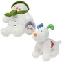 Rainbow designs - Set 2 jucarii din plus Snowman 16 cm & Snowdog 15 cm, Snowman - 2