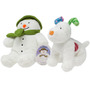 Rainbow designs - Set 2 jucarii din plus Snowman 16 cm & Snowdog 15 cm, Snowman - 5