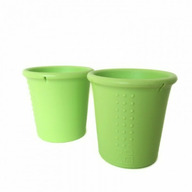 Set 2 pahare din silicon - Silikids - Lime