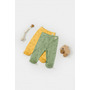 Set 2 pantalonasi cu botosei Printed, BabyCosy, 50% modal+50% bumbac, Lamaie/Verde (Marime: 0-3 Luni) - 3