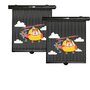 Set 2 parasolare auto, FreeOn, Retractabile, Functioneaza prin apasarea unui buton, Black - 1