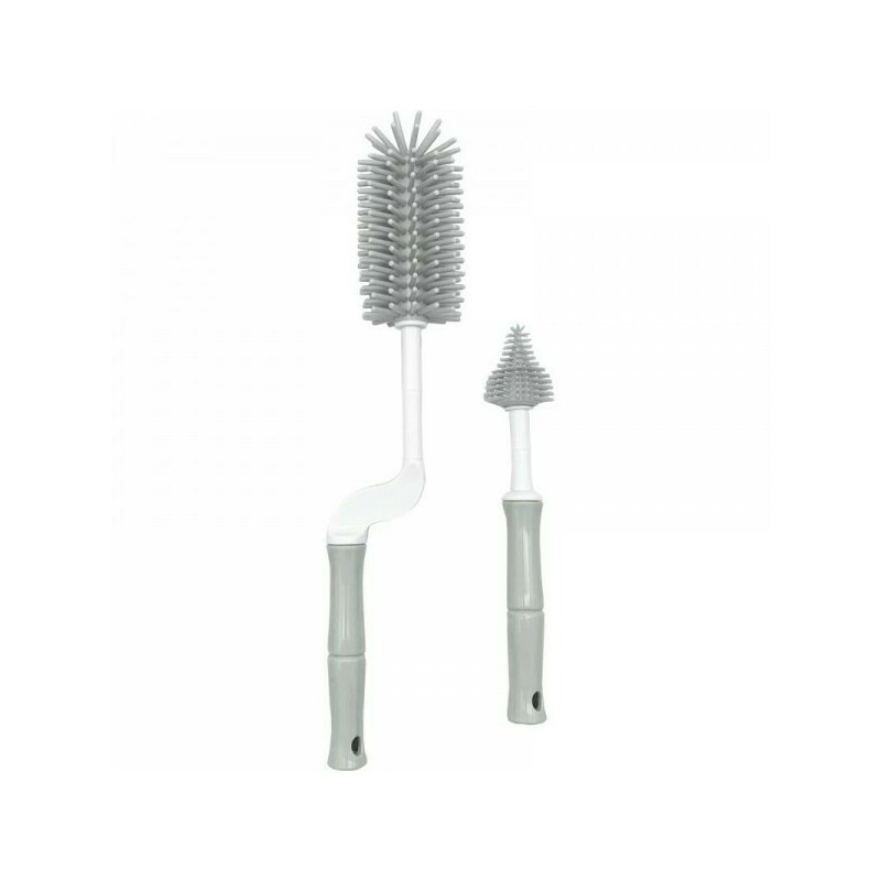Bo jungle - set perii , pentru curatare biberoane din silicon, gri
