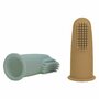 Set 2 periute de dinti pentru deget, FreeON, Cu peri moi, Silicon, Curata bland, 0 luni+, Green/Ochre - 4