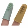 Set 2 periute de dinti pentru deget, FreeON, Cu peri moi, Silicon, Curata bland, 0 luni+, Green/Ochre - 2