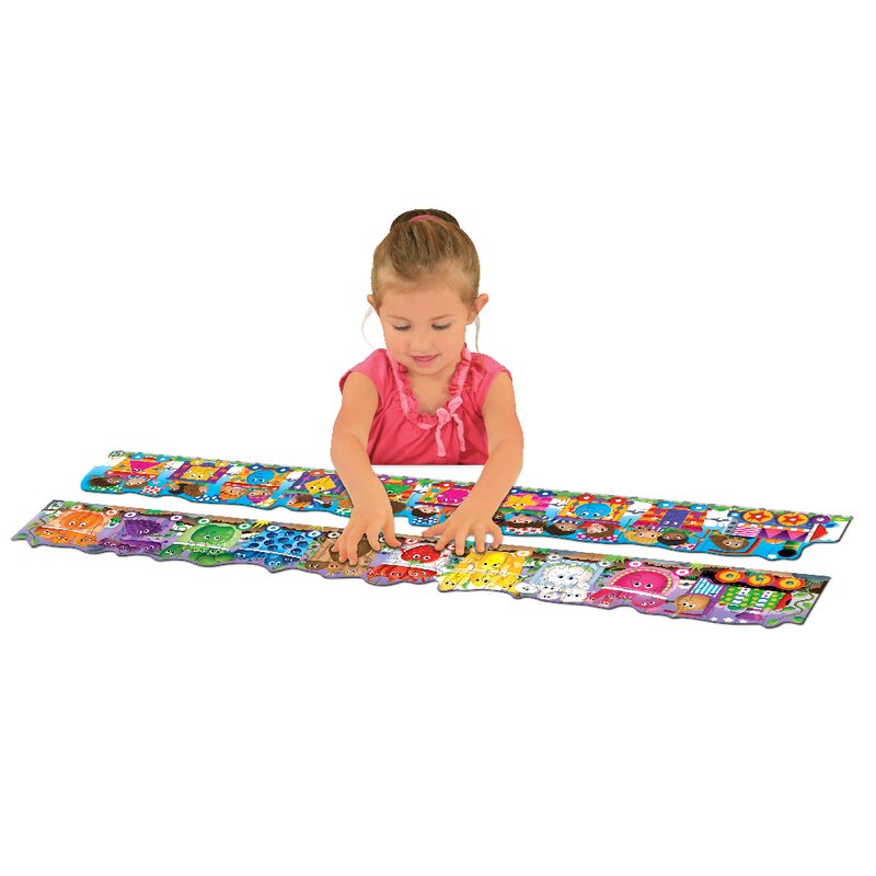 The learning journey - puzzle educativ trenul urias cu culori si forme puzzle copii, piese 60