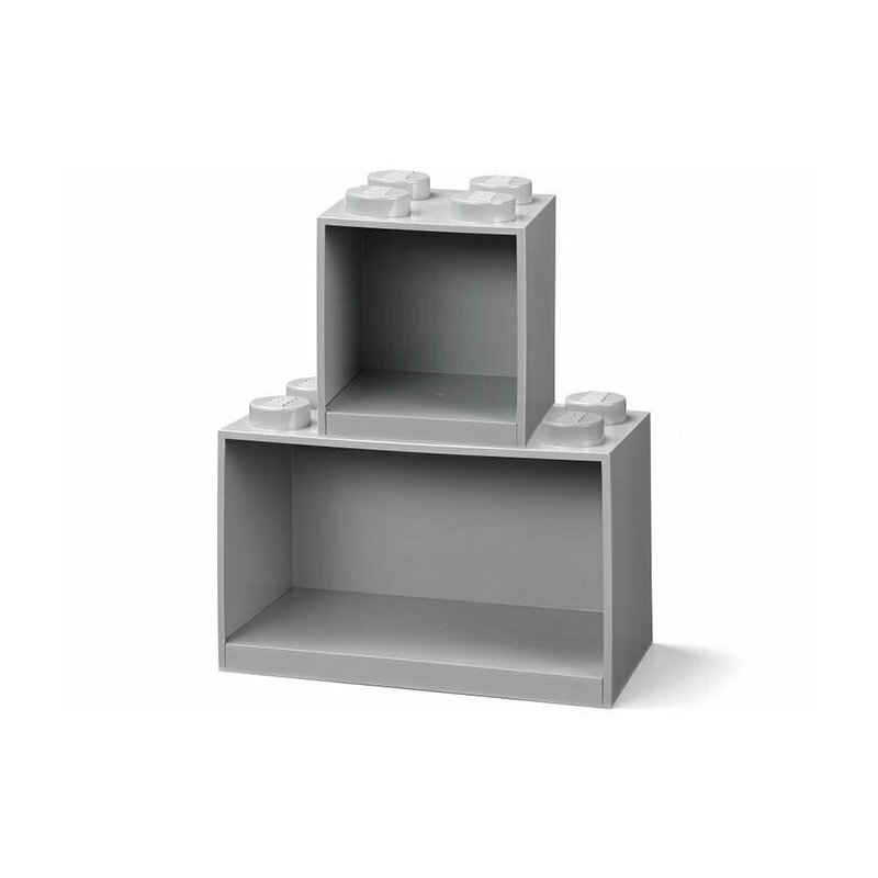 Lego - set 2 rafturi caramida - gri