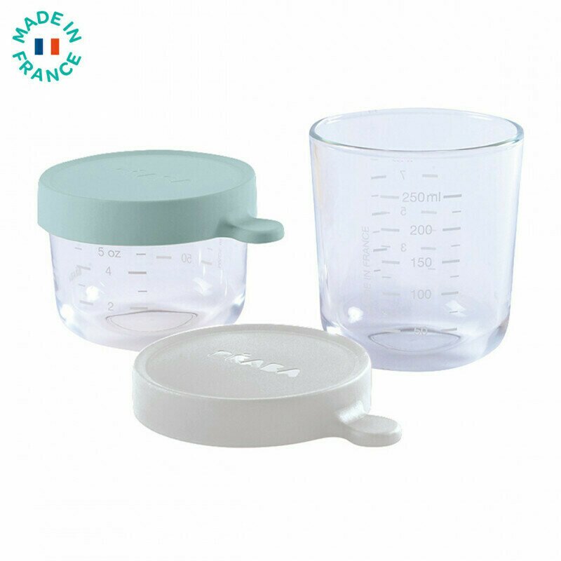 Set 2 recipiente sticla 150/250ml - Verde