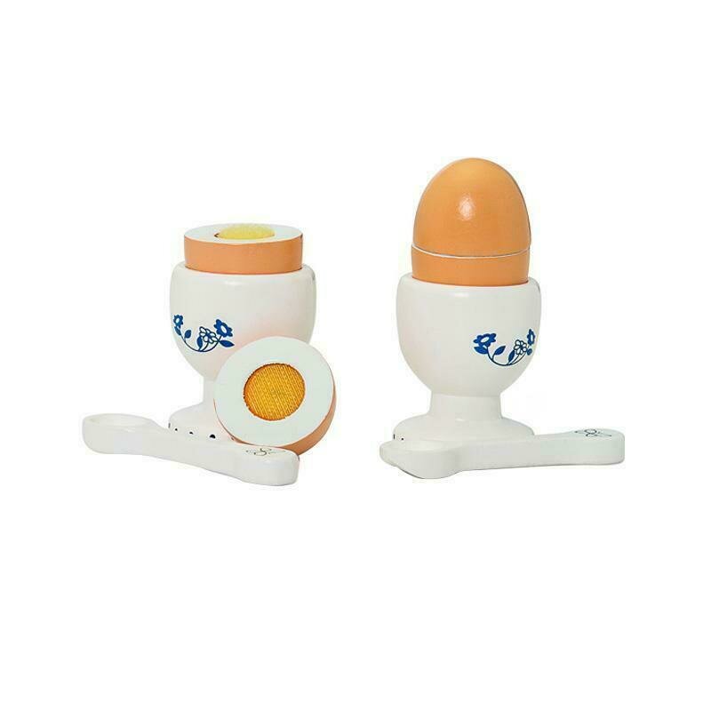 Mamamemo - set 2 suporturi pentru ou fiert de jucarie, din lemn,