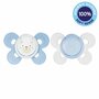 Set 2 suzete bebelusi, Chicco, Physio Comfort, Ortodontice, Suprafata moale, Fara BPA, 2-6 luni, Motive animale, Albastru - 1