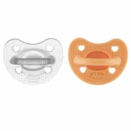 Set 2 suzete bebelusi, Chicco, Physioforma Luxe, Ortodontice, Silicon moale, Fara BPA, 6-16 luni, Gri