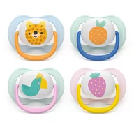Set 2 suzete bebelusi, Philips Avent, Ultra Air, Ortodontice, Silicon moale, Ventilate, Senzatie naturala, Fara BPA, 0-6 luni, Roz/Mov