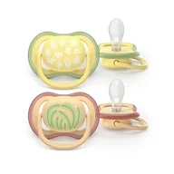 Set 2 suzete bebelusi, Philips Avent, Ultra Air, Ortodontice, Silicon moale, Ventilate, Senzatie naturala, Fara BPA, 0-6 luni, Verde/Rosu
