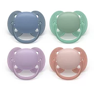 Set 2 suzete bebelusi, Philips Avent, Ultra Soft, Ortodontice, Silicon moale, Scut flexibil pentru piele sensibila, Fara BPA, 6-18 luni, multicolor/inchis