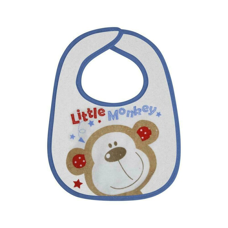 Lorelli - set bavete big, 3 buc, inchidere cu arici, din bumbac, 28x22 cm, albastru/verde