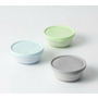 Set 3 boluri cu capac hrana bebelusi Miniware, 100% din materiale naturale biodegradabile, Aqua+Grey+Keylime - 2
