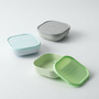 Set 3 boluri pentru hrana bebelusi Miniware Snack Bowl, 100% din materiale naturale biodegradabile, Aqua+Grey+Keylime - 3