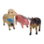 Up int'l - Set 3 figurine din cauciuc animale domestice, Taur/Oaie/Purcel, 20 - 22 cm - 1
