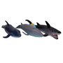 Up int'l - Set 3 figurine din cauciuc animale marine, Delfin/Rechin/Balena albastra, 24 - 28 cm - 1