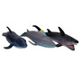 Up int'l - Set 3 figurine din cauciuc animale marine, Delfin/Rechin/Balena albastra, 24 - 28 cm - 2
