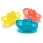Set 3 jucarii de baie, Playgro, Include 3 barcute colorate, Cu gauri pentru a se revarsa apa, 6 luni+, Bright Baby Boats - 1
