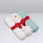 Set 3 museline, Lionelo, Dot, Multifunctionale, Din bambus, Ideale pentru infasat, Cu proprietati antibacteriene, antifungice si antialergice, Lavabile la masina de spalat, 70x70 cm, Multicolor - 8