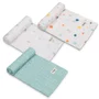 Set 3 museline, Lionelo, Dot, Multifunctionale, Din bambus, Ideale pentru infasat, Cu proprietati antibacteriene, antifungice si antialergice, Lavabile la masina de spalat, 70x70 cm, Multicolor - 1
