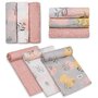 Set 3 museline, Lionelo, Leaf, Multifunctionale, Din bambus, Ideale pentru infasat, Cu proprietati antibacteriene, antifungice si antialergice, Lavabile la masina de spalat, 70x70 cm, Multicolor - 7