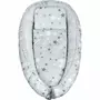 Set 3 piese, New Baby, Baby Nest, Cu paturica si pernuta, White/Grey stars - 1