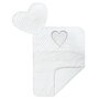 Set 3 piese, New Baby, Luxury, Baby Nest cu doua fete, Cu paturica si pernuta in forma de inima, Minky Heart White - 6