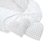 Set 3 piese, New Baby, Luxury, Baby Nest cu doua fete, Cu paturica si pernuta in forma de inima, Minky Heart White - 8