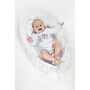 Set 3 piese, New Baby, Luxury, Baby Nest cu doua fete, Cu paturica si pernuta in forma de inima, Minky Heart White - 11