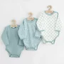 Set 3 piese, New Baby, Classic II, Include 3 body-uri cu maneca lunga, Marime 62, Din bumbac 100%, Blue - 1