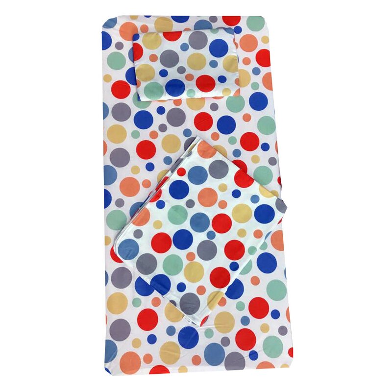 Deseda - set 3 piese paturica cu cearsaf si pernuta 120x60 cm buline nazdravane