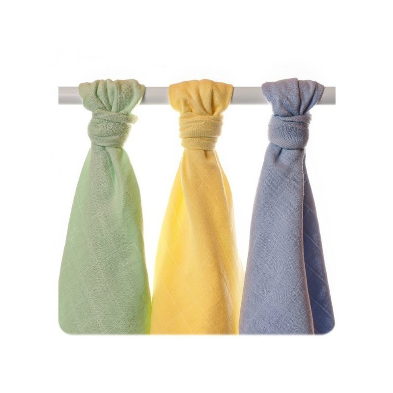 Xkko - set 3 prosoape muselina bbc organic 90x100cm, boys