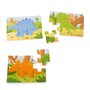 Set 3 puzzle din lemn - Dinozauri - 2