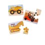 Set 3 puzzle din lemn - Vehicule pentru constructii - 3