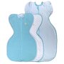 Set 3 saci de dormit  Swaddle First Sleep Calm Star & Calm Light Faza 1, 60 cm, 1 tog & Coral Blue Faza 2, 74 cm, 0.5 tog - 1