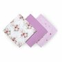 Set 3 scutece, BabyOno, Multifunctionale, 70x70 cm, Bambus si bumbac, 0 luni+, Mov/Multicolor - 2