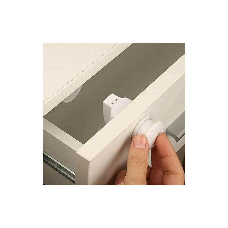 Babyjem - set 3 sigurante magnetice pentru usi de dulapuri si sertare