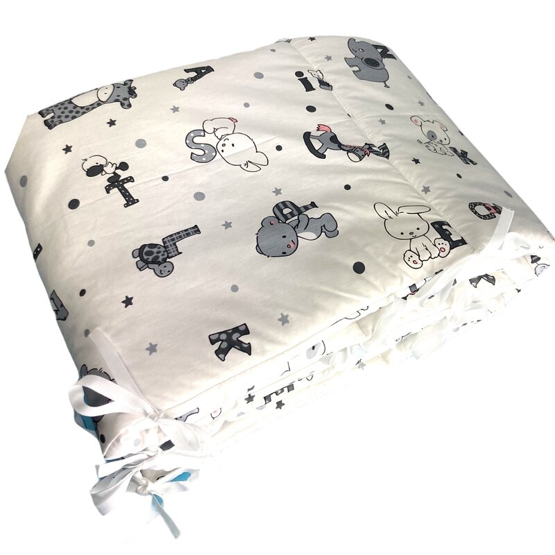 Deseda - set 4 aparatori laterale pufoase h35 pat 120x60 cm litere nazdravane