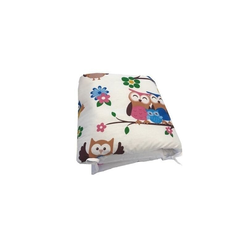 Deseda - set 4 aparatori laterale pufoase h39 pat 120x60 cm bufnite cu maro