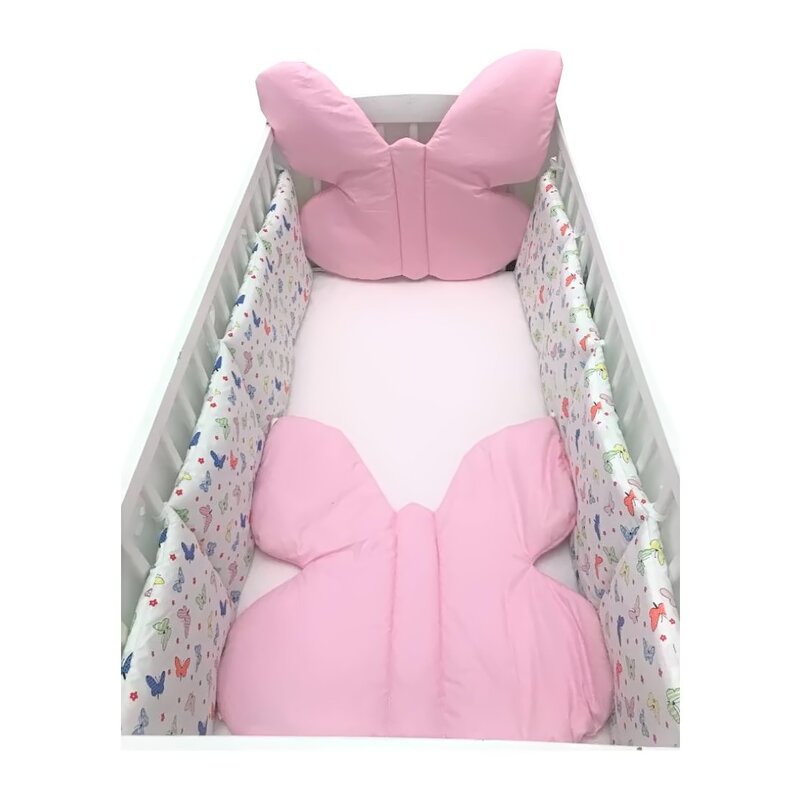 Deseda - set 4 aparatori pufoase in forma de fluturas roz 140x70 cm